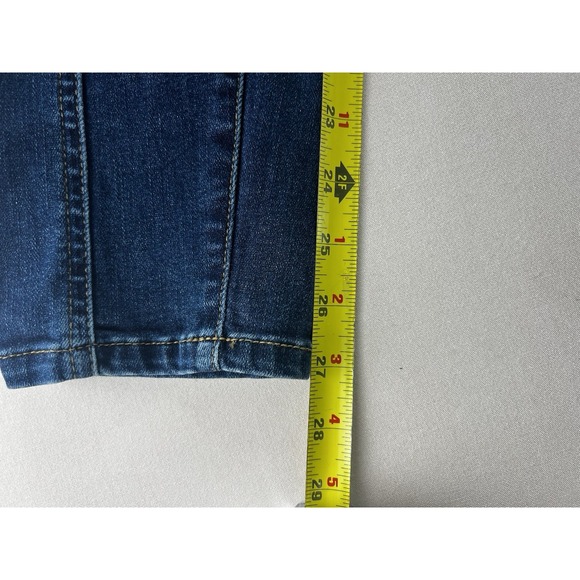 Judy Blue Jeans Womens 13/31 Blue Dark Wash Skinny Fit Mid Seam Stitch JB8863 - Picture 9 of 12